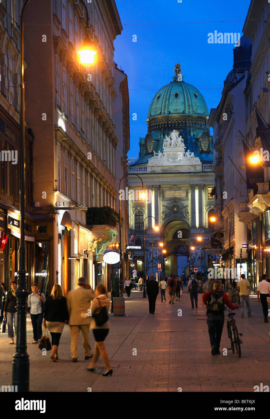 Österreich, Wien, Kohlmarkt, Michaelerplatz, Fußgängerzone, shopping-district Stockfoto