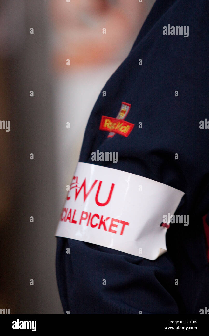 CWU Picket - Post Streik 2009 Stockfoto