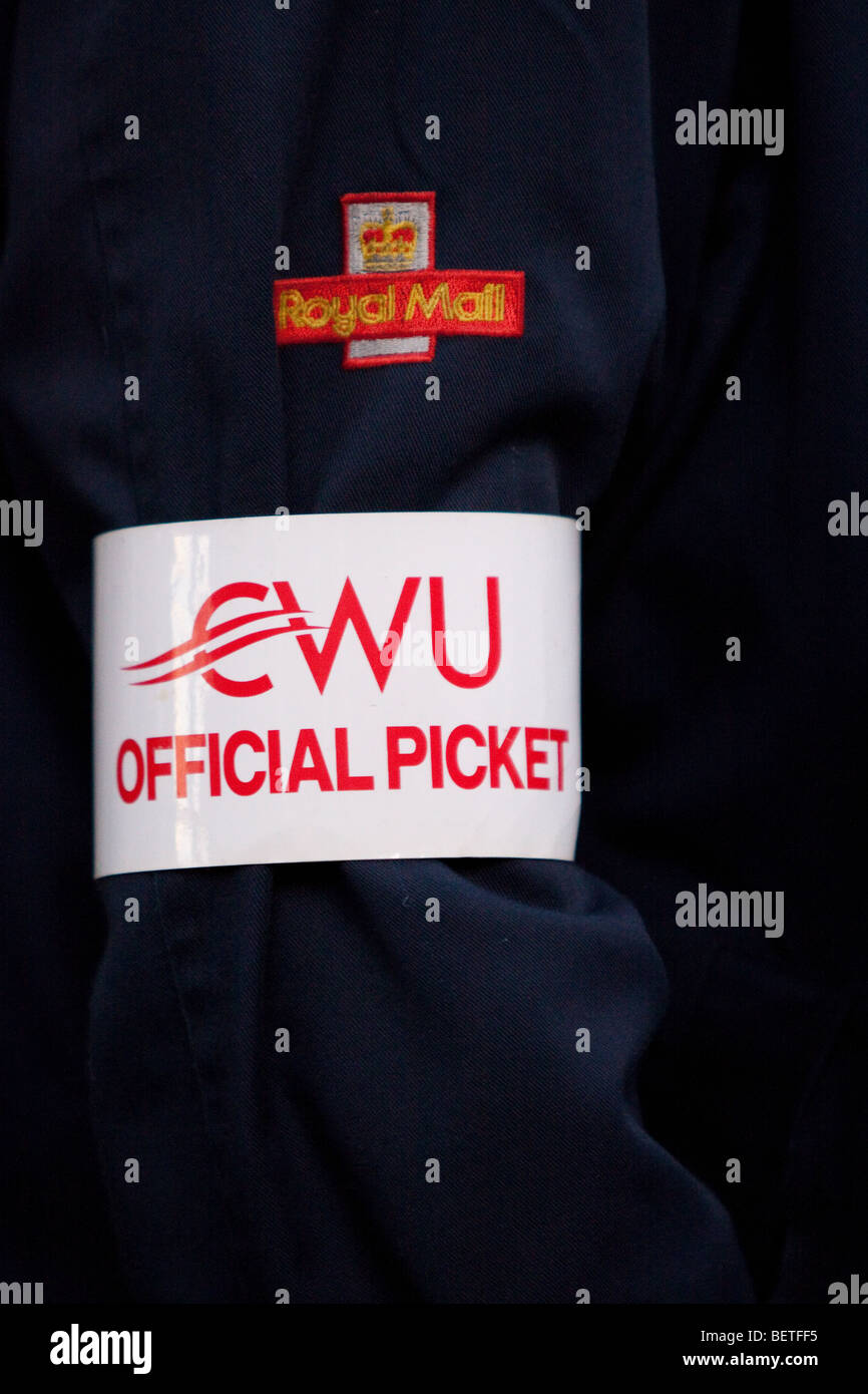 CWU Picket - Post Streik 2009 Stockfoto