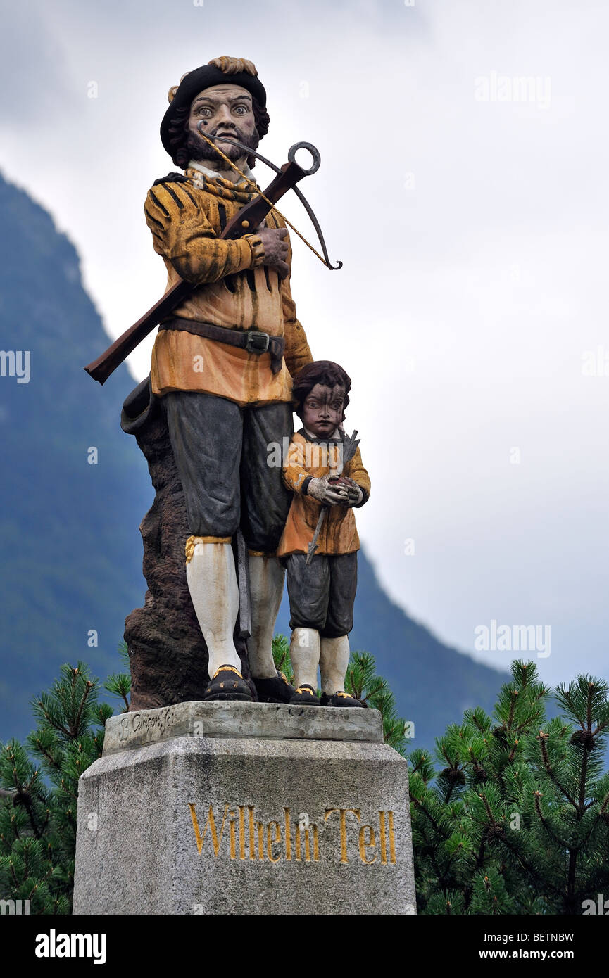 Wie Heißt Der Sohn Von Wilhelm Tell Statue des Schweizer mittelalterlichen Volkshelden William Tell