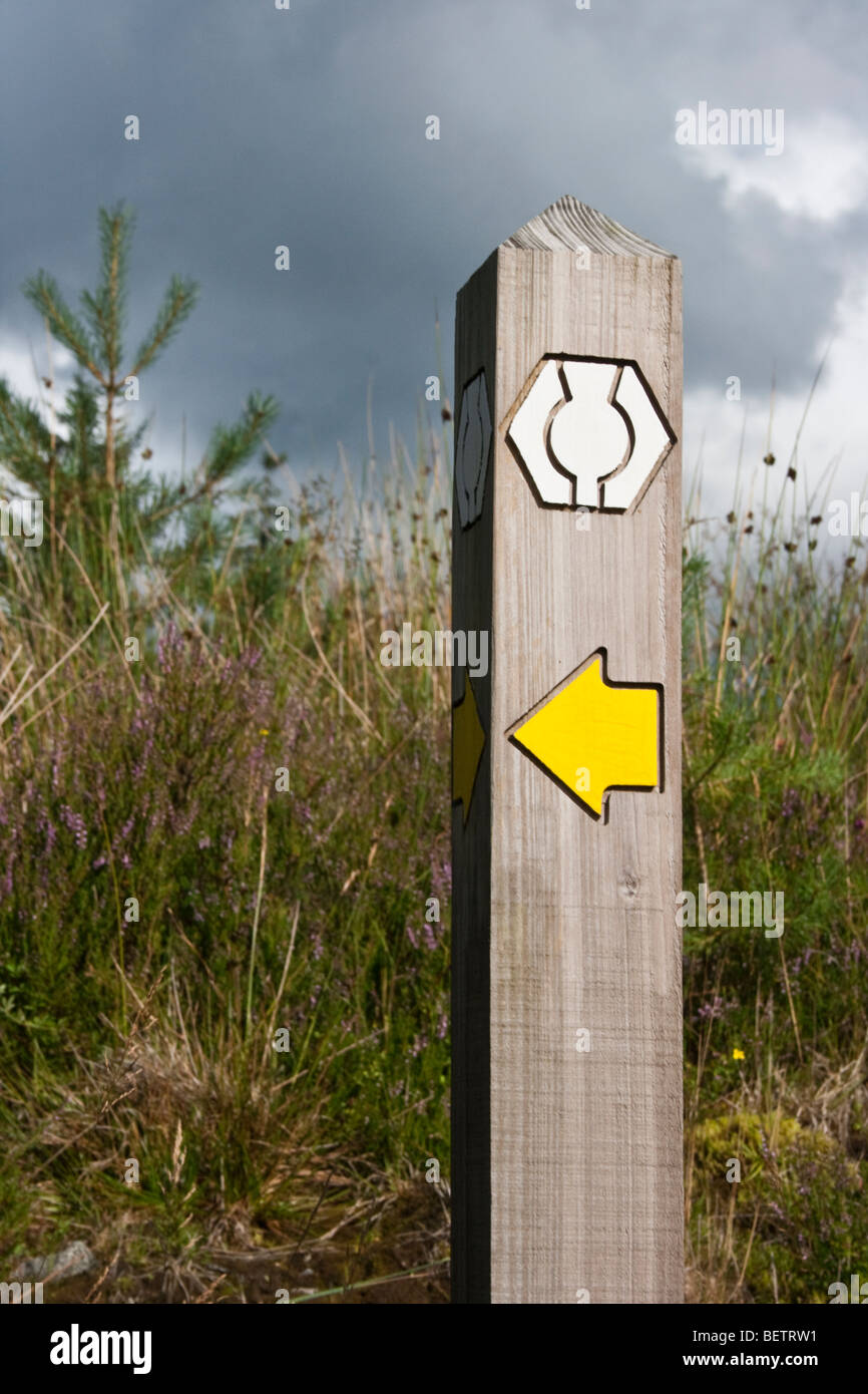 Southern Upland Way Zeichen Stockfoto