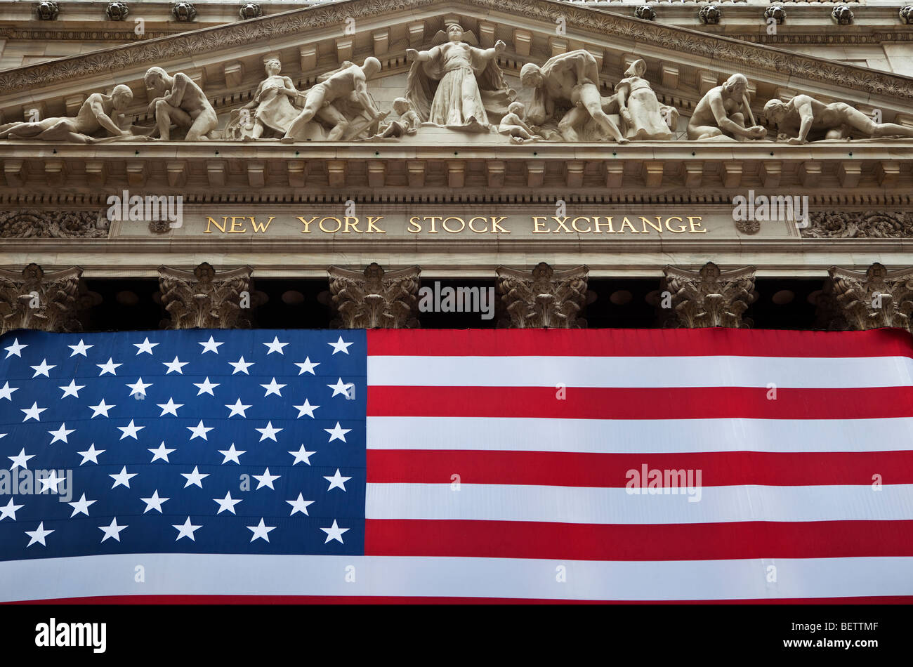 New York Börsegebäude Stockfoto