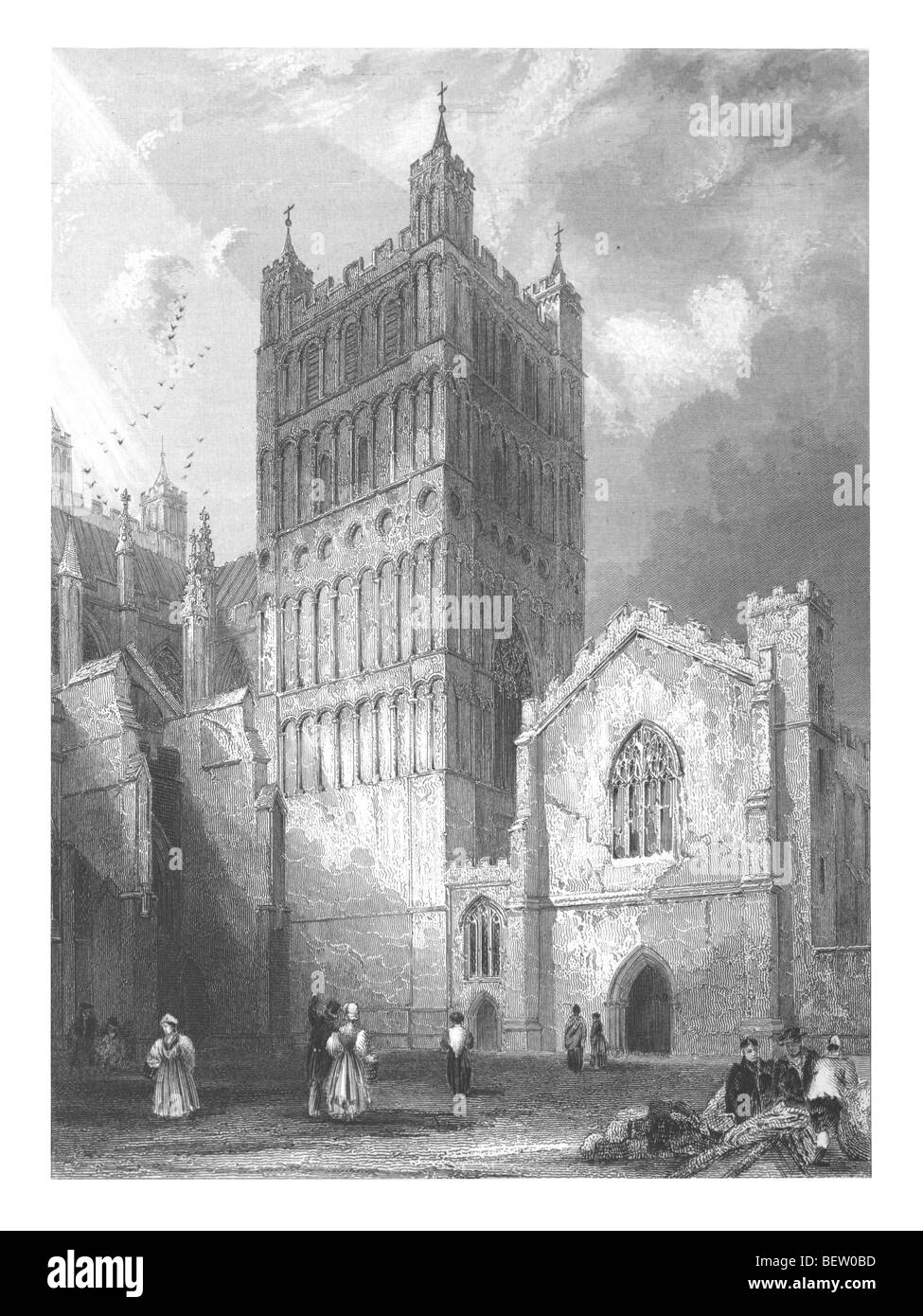 Kathedrale von Exeter, Südturm Stockfoto
