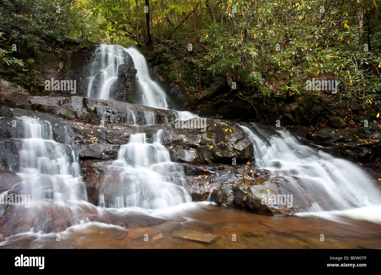 Laurel Falls, Great Smoky Mountains National Park, Tennessee Stockfoto