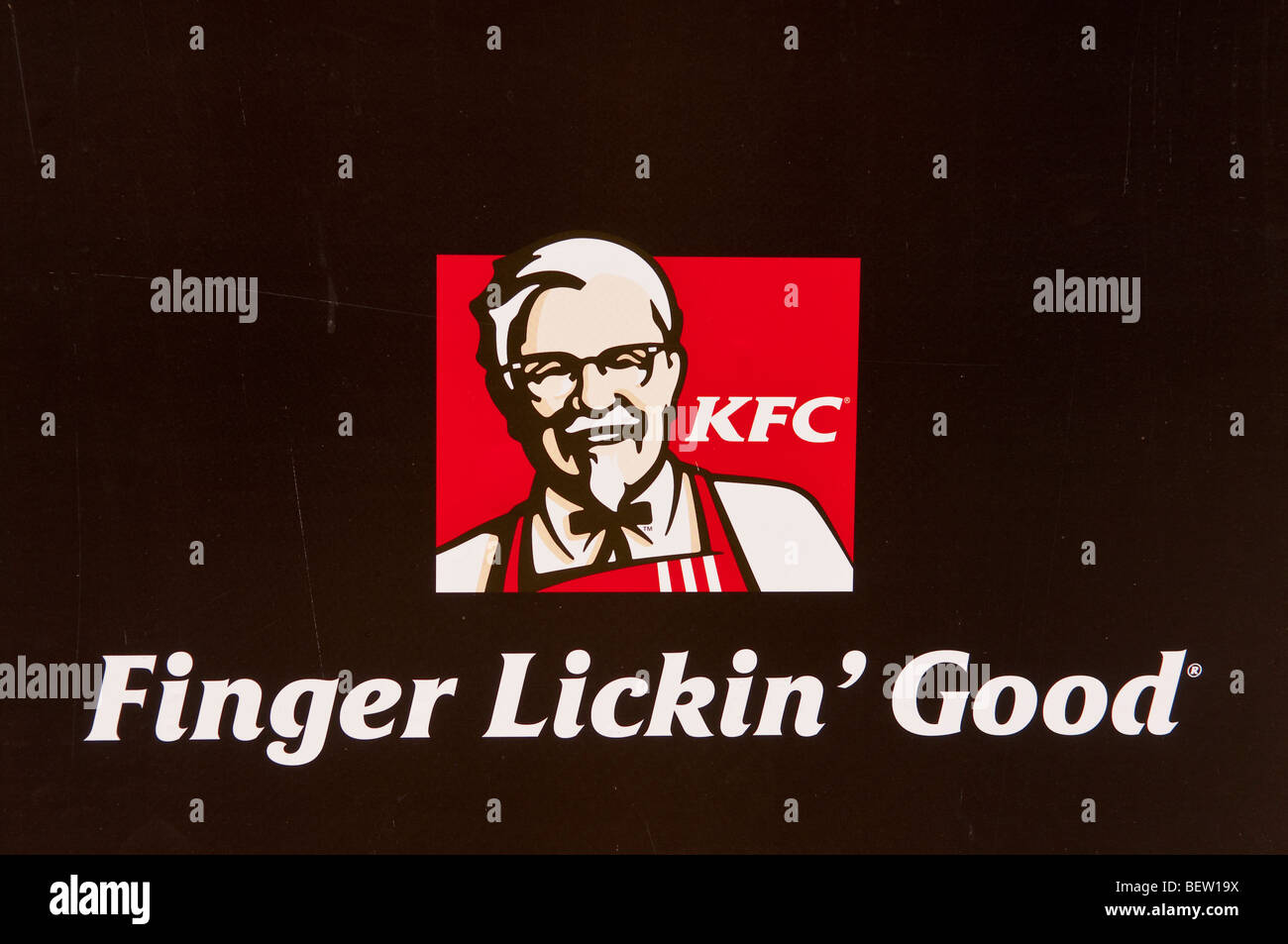 Ein Kentucky Fried Chicken-Anzeige-Zeichen im Vereinigten Königreich Stockfoto