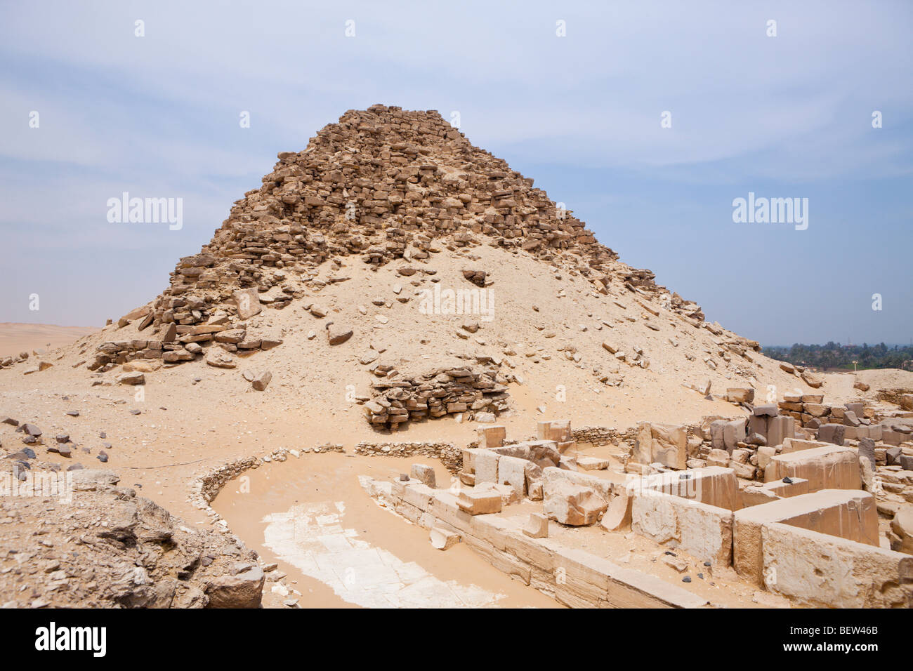 Pyramide von Pharao Sahuré, Abusir, Ägypten Stockfoto