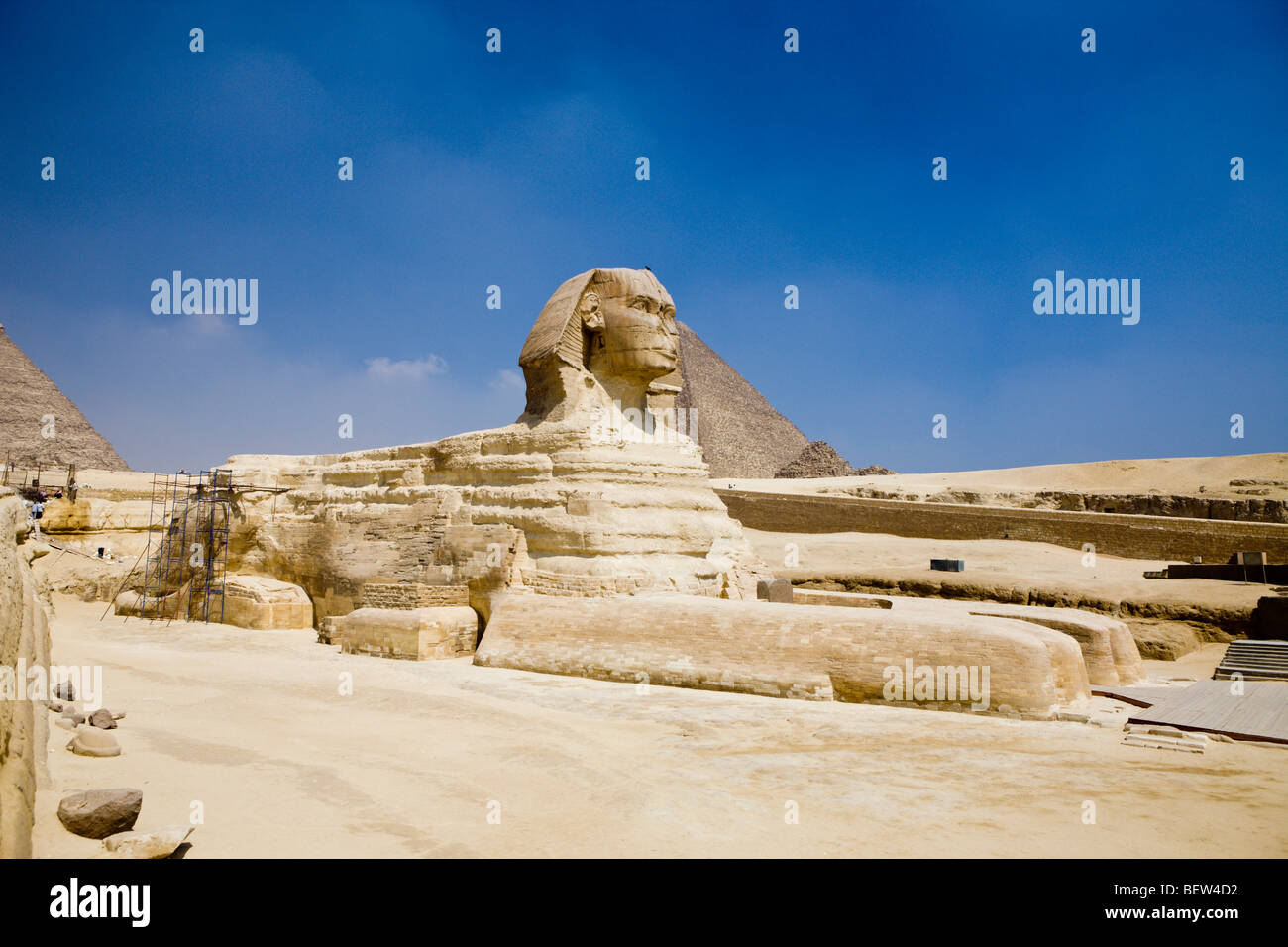 Große Sphinx von Gizeh, Kairo, Ägypten Stockfoto