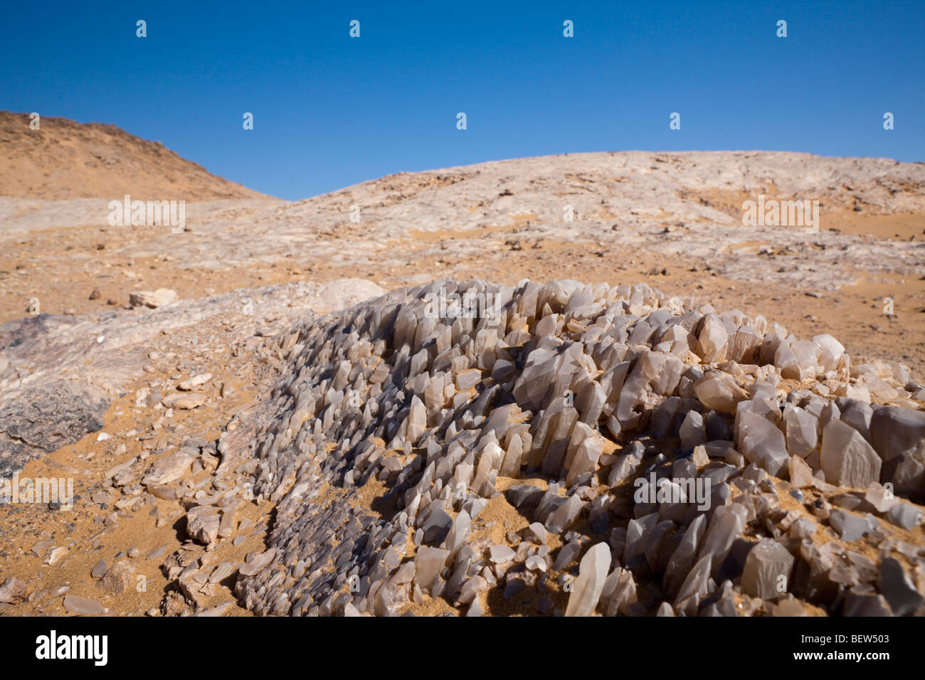 Kristall Crystal Mountain, libysche Wüste, Ägypten Stockfoto