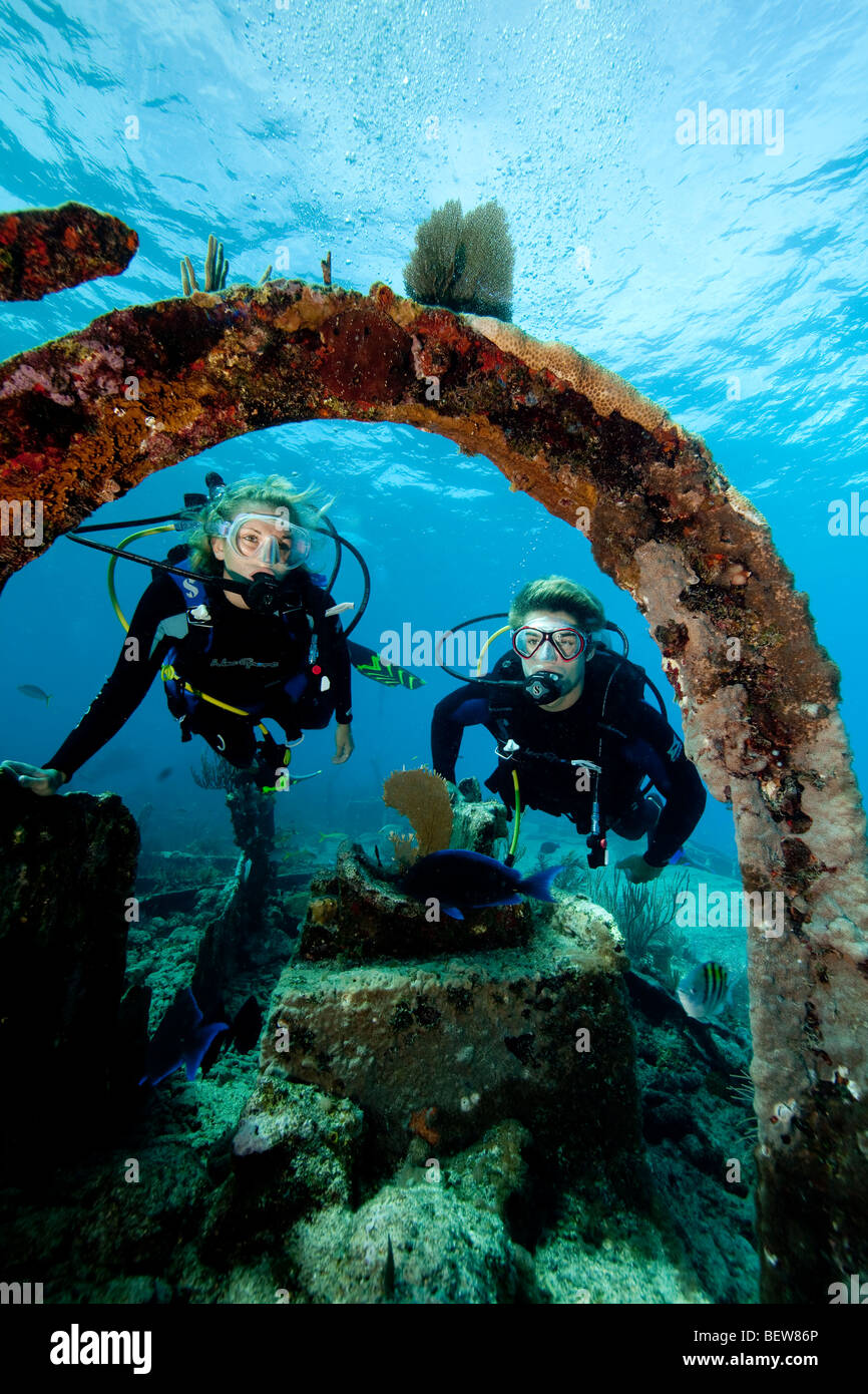 Taucher, Key Largo Stockfoto