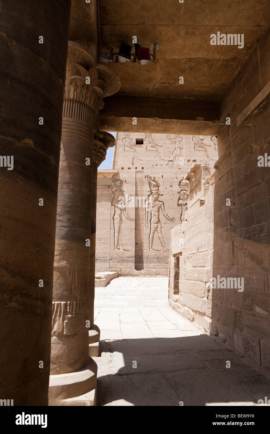 Tempel der Isis auf der Insel Philae, Assuan, Ägypten Stockfoto