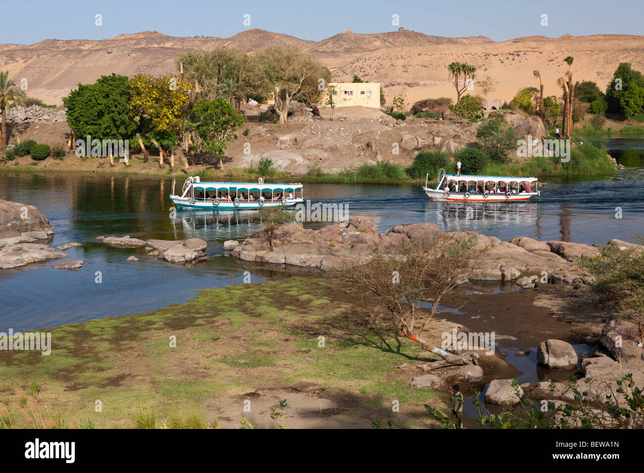 Katarakt Nil, Assuan, Ägypten Stockfoto