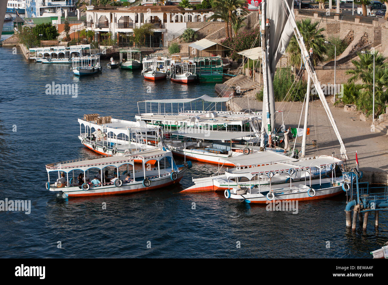 Corniche Aswan, Assuan, Ägypten Stockfoto