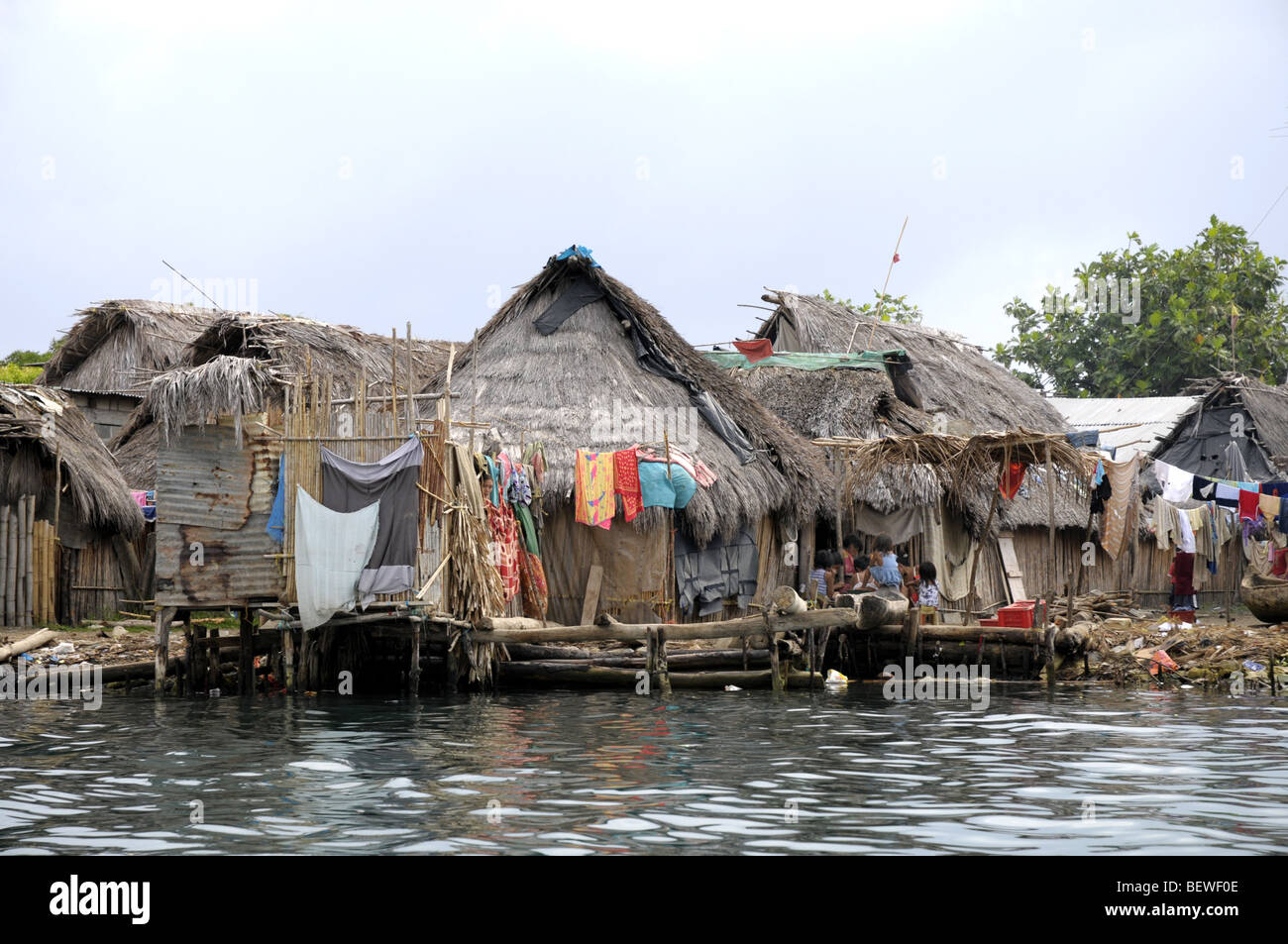 Das Dorf auf Playon Chico Panama Stockfoto