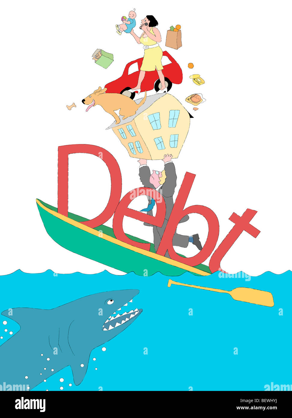 Going Under 4, Linda Braucht (b.20th Jahrhundert, /American), Computergrafik Stockfoto