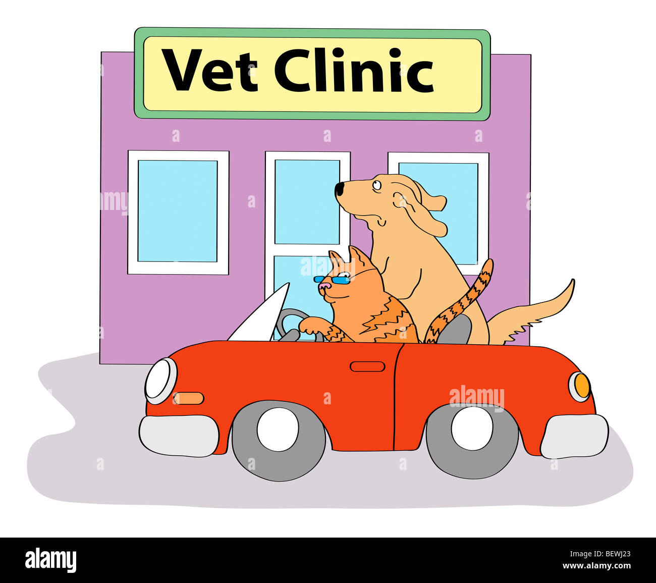 Critter Auto 4, Linda Braucht (b.20th Jahrhundert/American), Computergrafik Stockfoto