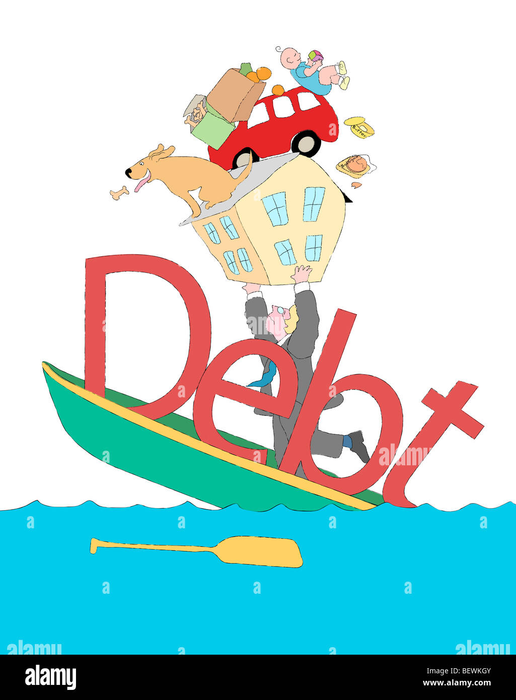 Going Under 3, Linda Braucht (b.20th Jahrhundert, /American), Computergrafik Stockfoto