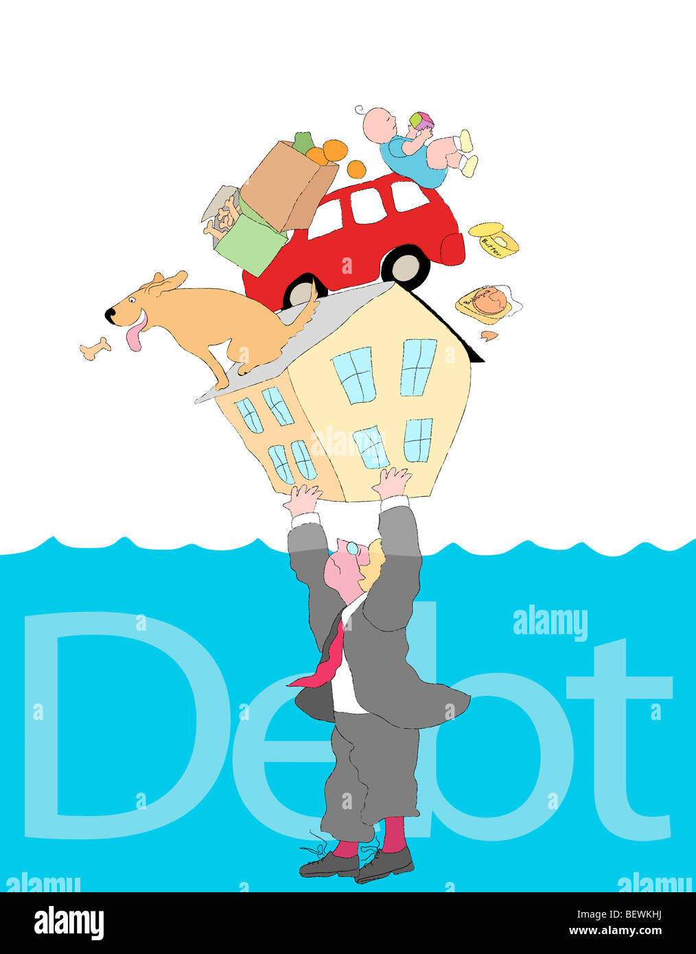 Gehen unter, Linda Braucht (b.20th Jahrhundert, /American), Computergrafik Stockfoto