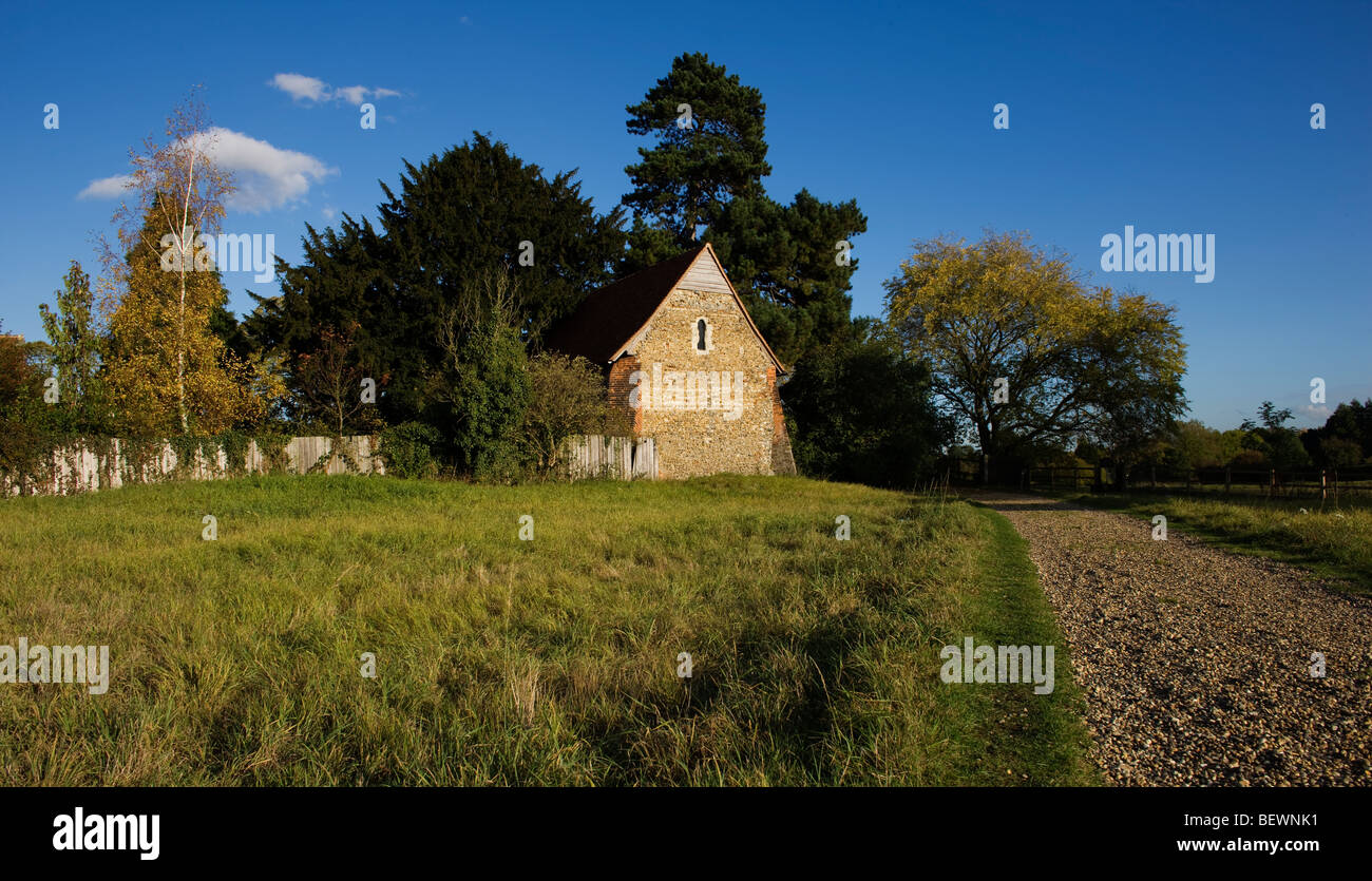 Harlowbury Kapelle im alten Harlow Essex, UK, ist die älteste geweihten Kapelle in der Grafschaft aus dem sächsischen Stockfoto