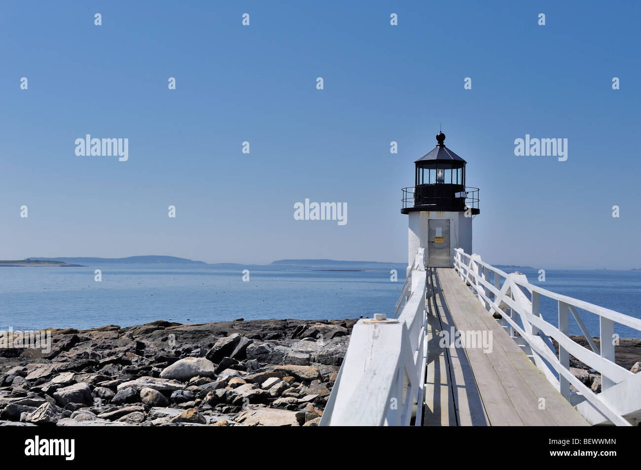 Marshall Point Lighthouse, Port Clyde, Maine, USA Stockfoto