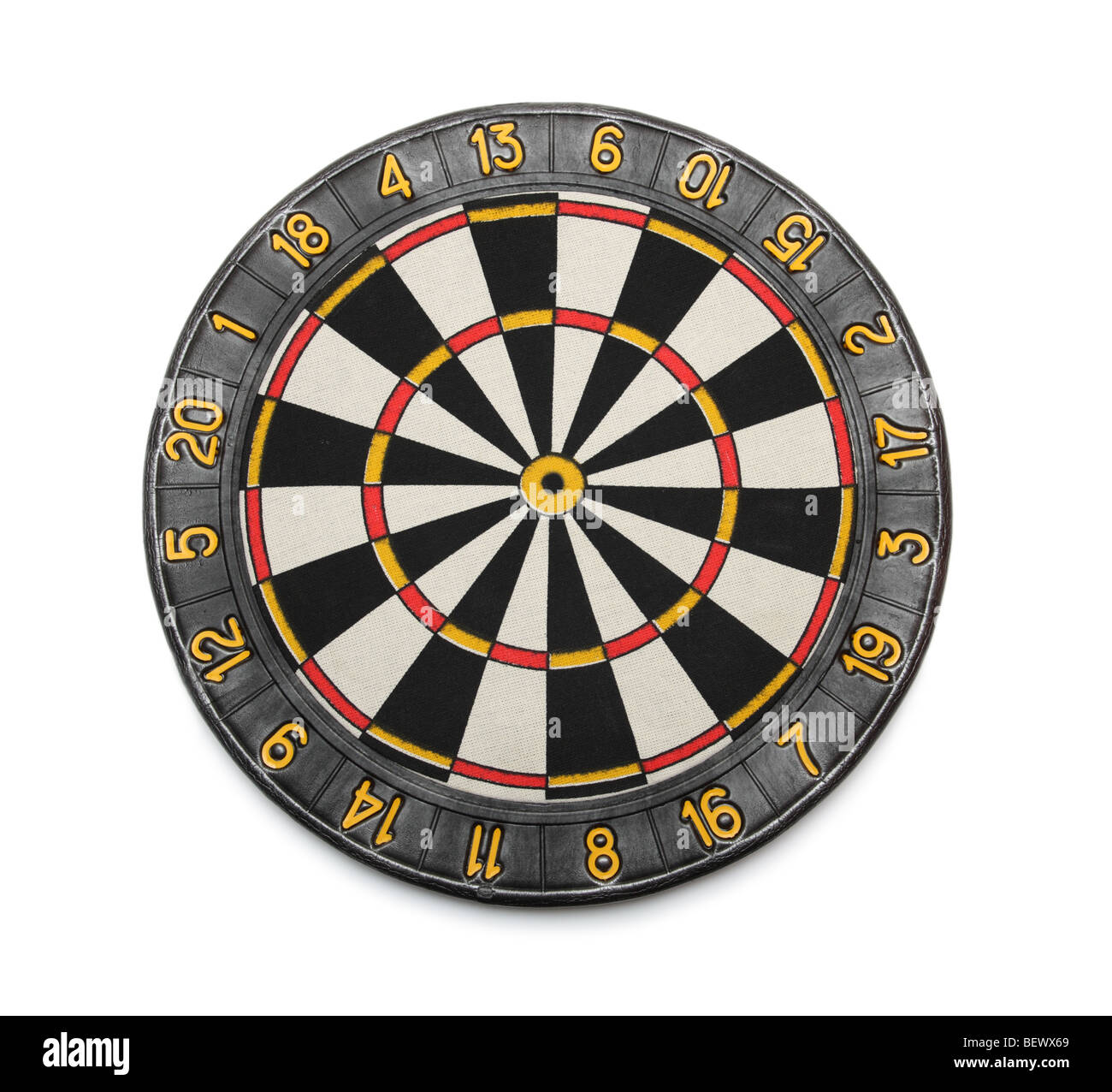 Dartscheibe Spiel Ziel Isoalted auf weiß Stockfoto