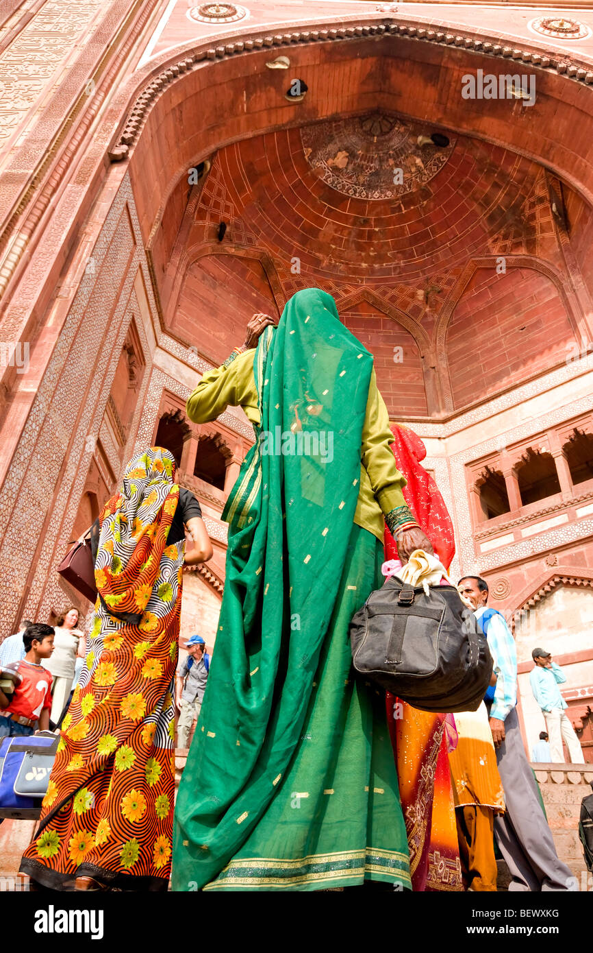 Leben in Jama Masjid Moschee, Alt-Delhi, Indien. Stockfoto