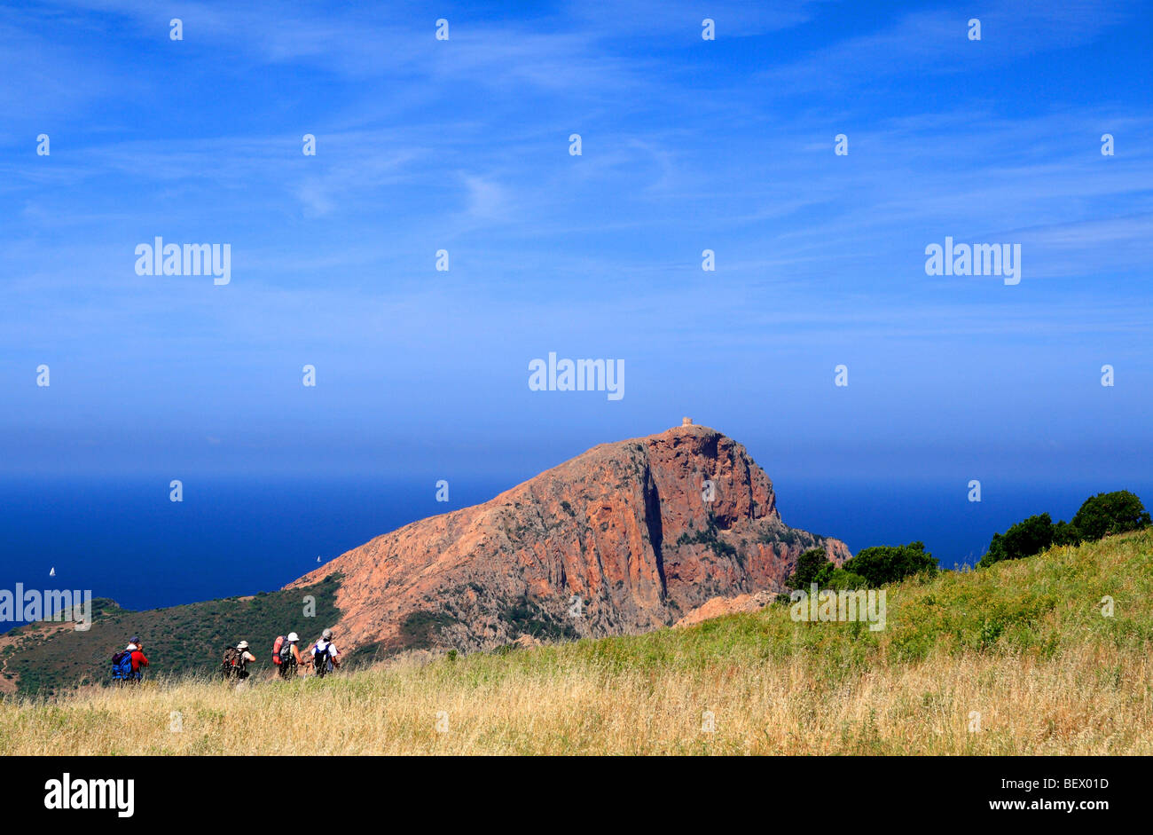 Mount Capu gewusst der Golf von Porto in Korsika, Frankreich Stockfoto