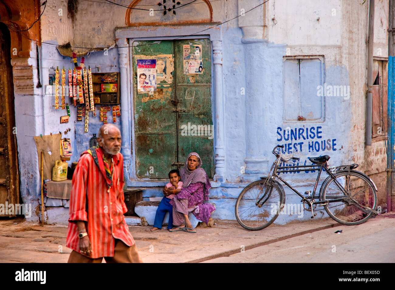 Das Leben der Menschen um Jodhpur, die blaue Stadt, Rajasthan, Indien Stockfoto