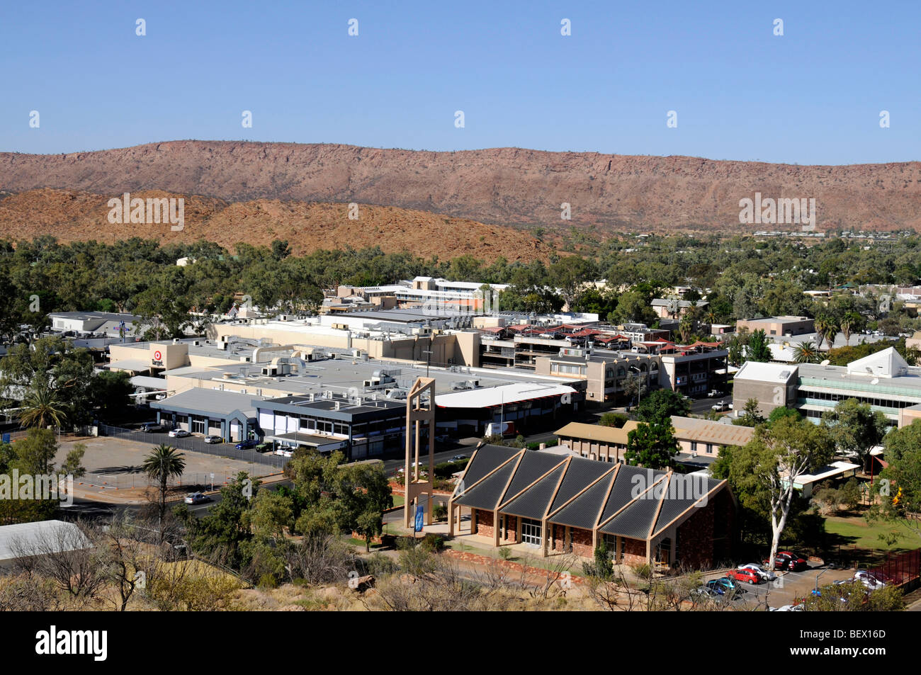 Skyline von Alice Springs, Australien Stockfoto