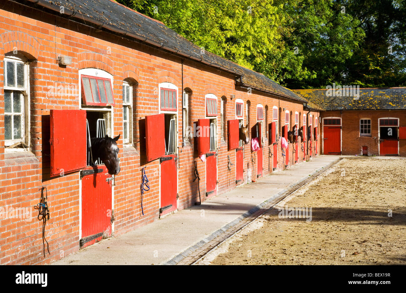 Der Stallhof am Maizey Ogbourne in Wiltshire Stockfoto