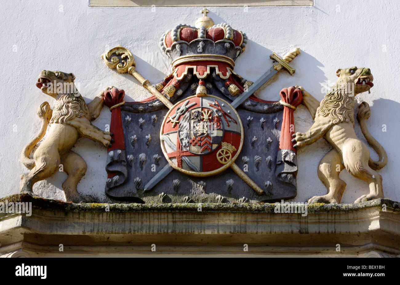 Wappen, Schloss Borbeck, Essen, Nordrhein-Westfalen, Deutschland Stockfoto