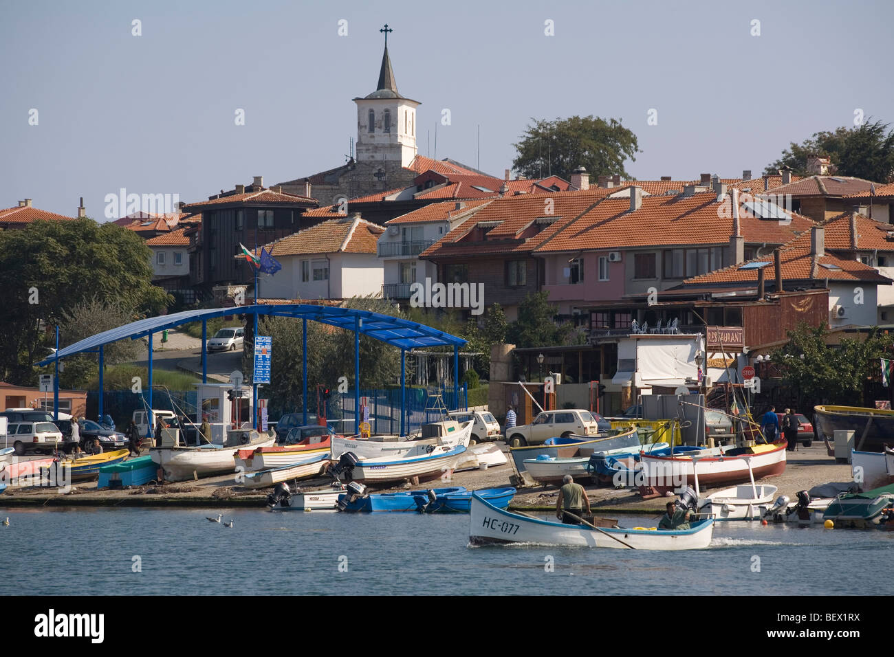 Bulgarien-Nessebar-Hafen Stockfoto