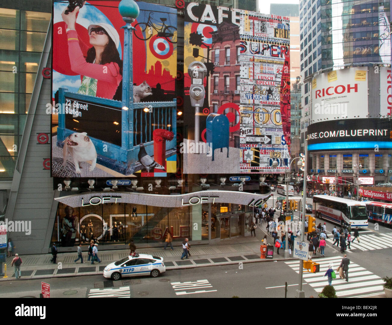 Ziel Plakatwand in Times Square New York City Stockfoto