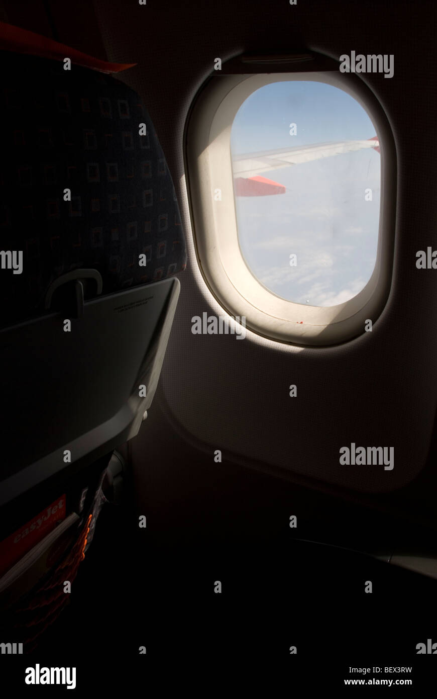 EasyJet-Interieur Stockfoto