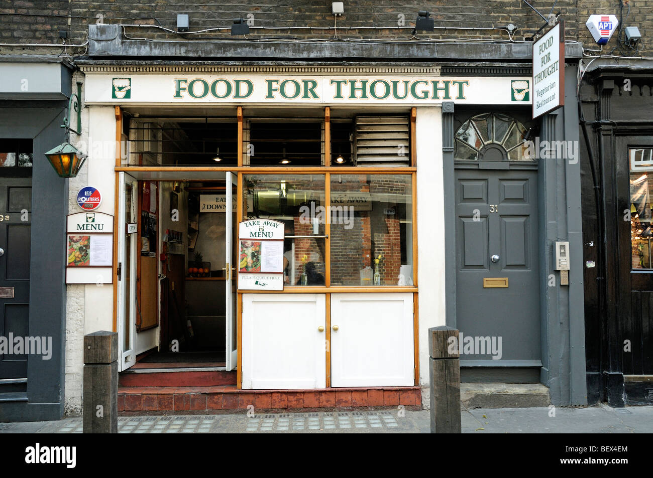 Food for Thought vegetarische Restaurant Neal Street Covent Garden London England UK Stockfoto