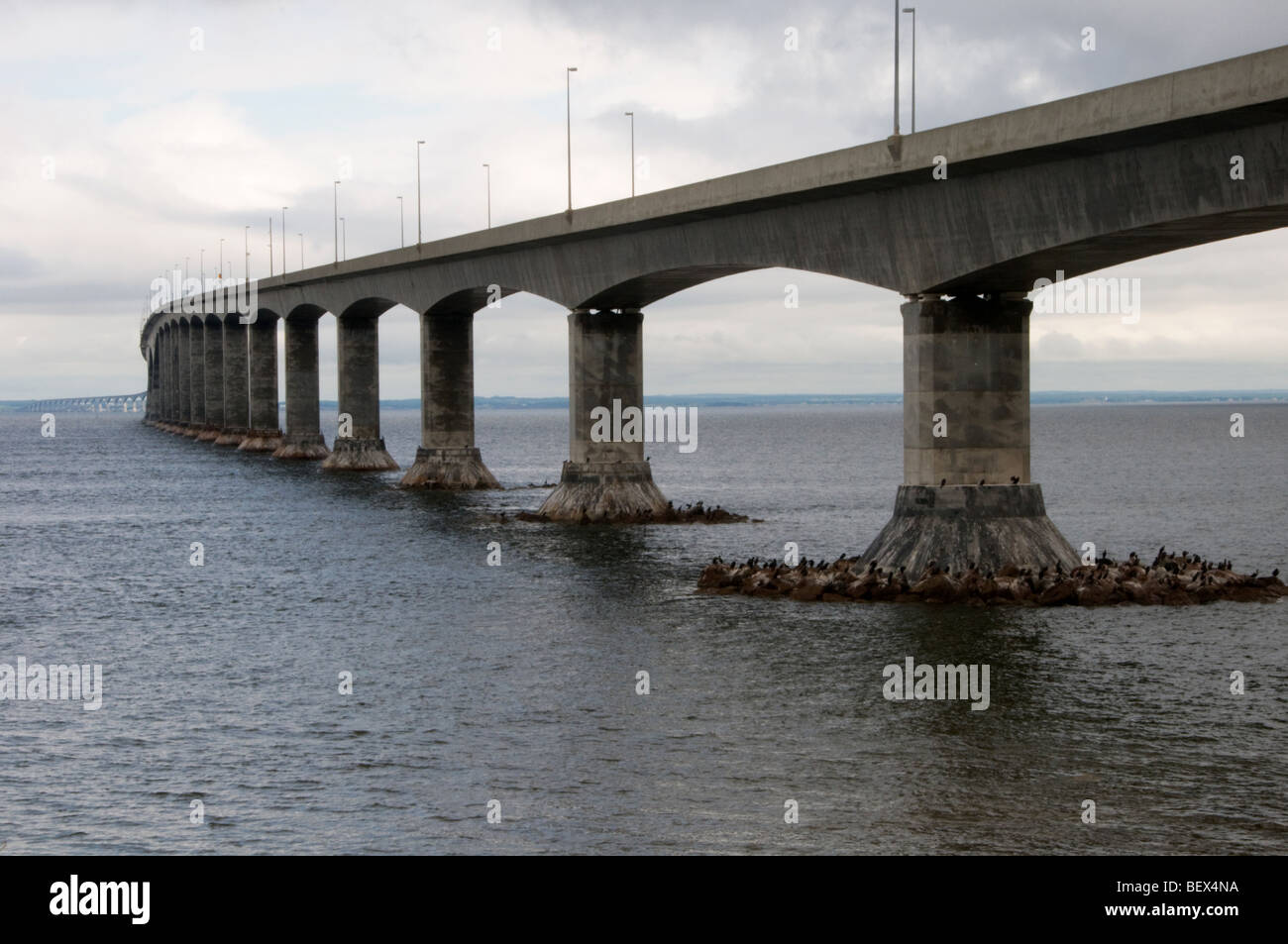 Bund-Brücke in PEI Stockfoto