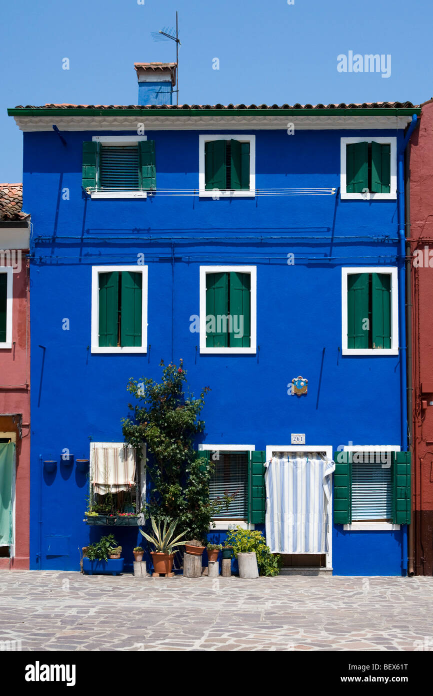 Burano, Venedig, Italien, Dienstag, 14. Juli 2009. Stockfoto
