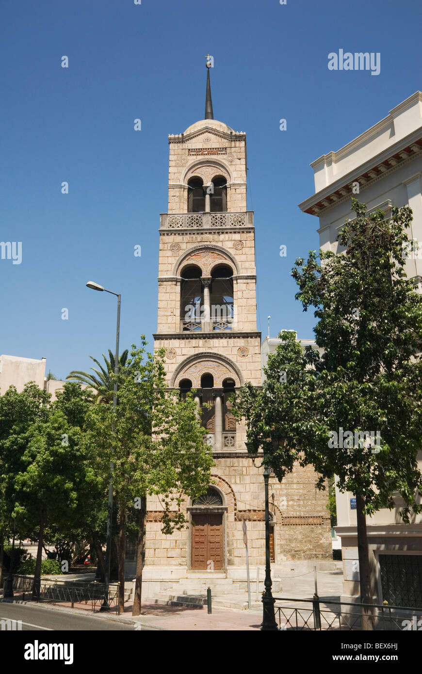 Sotira Lykodimou Kirche bell Tower, der russisch-orthodoxen Kirche, Athen, Griechenland Stockfoto