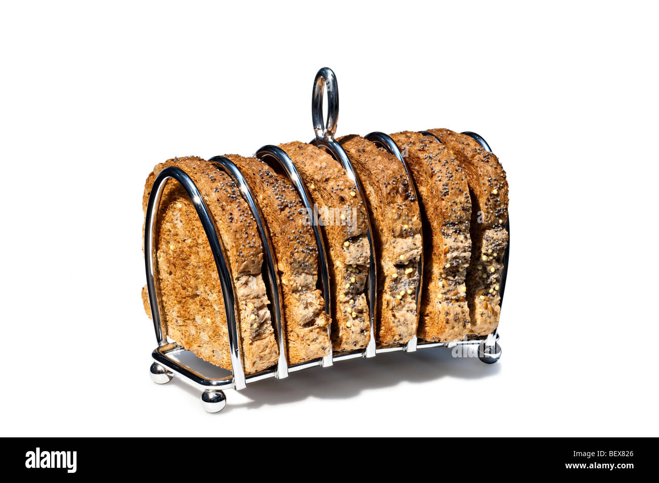 In einem Rack Toast Toast Stockfoto