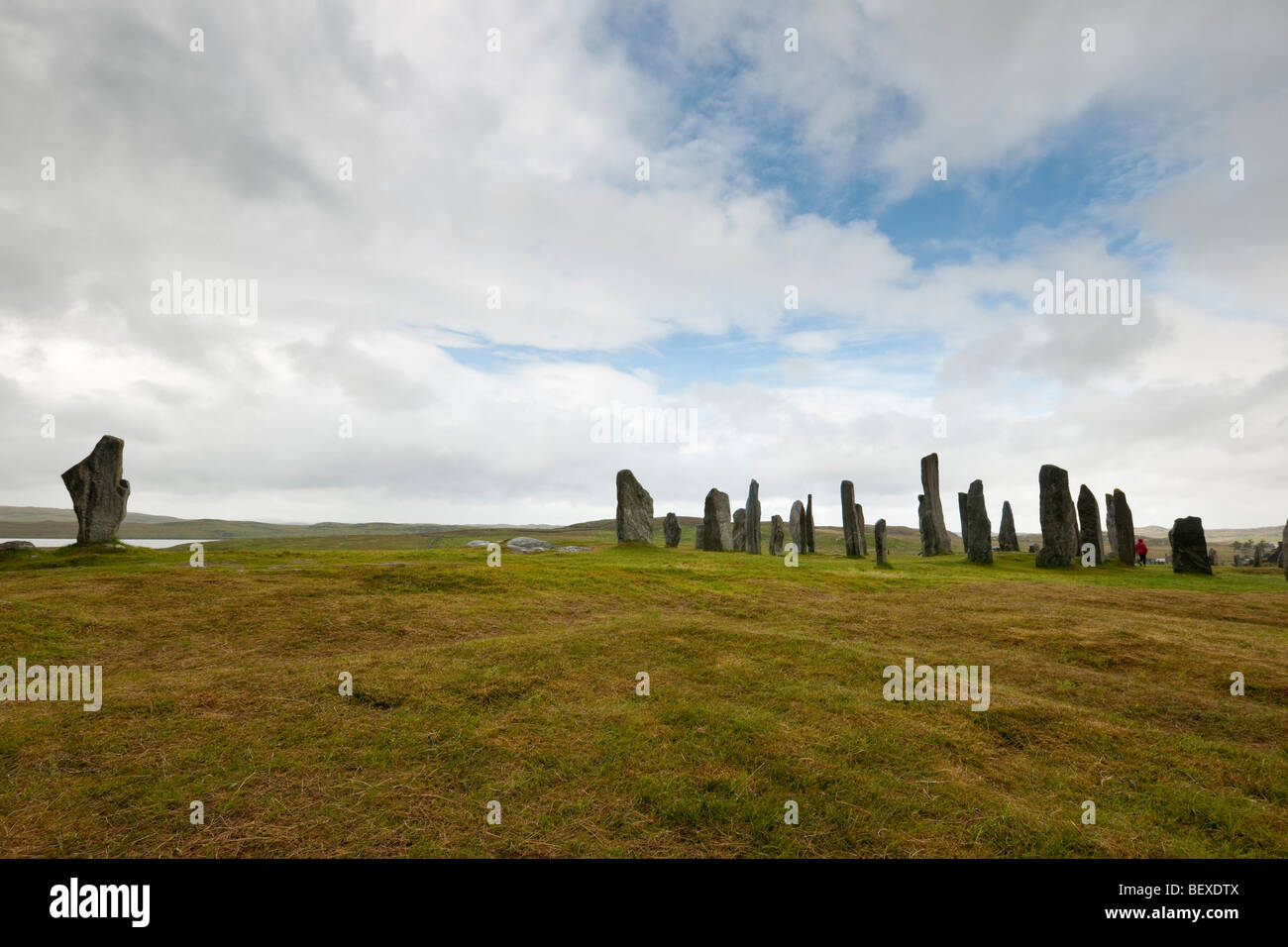 Die Menhire von Calanias auf der Isle of Lewis, Schottland Stockfoto