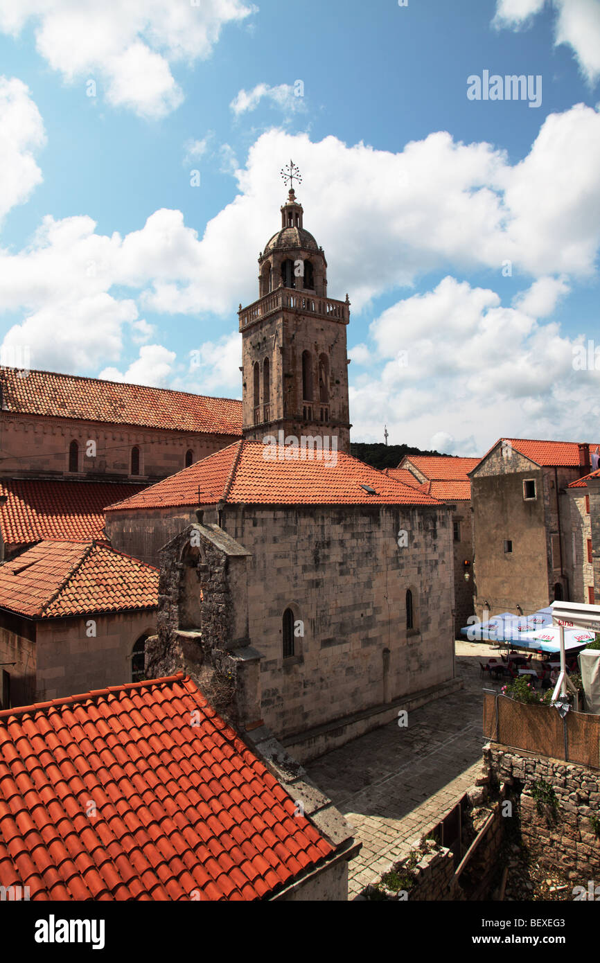 St. Marks Cathedral auf Insel Korcula, Kroatien Stockfoto