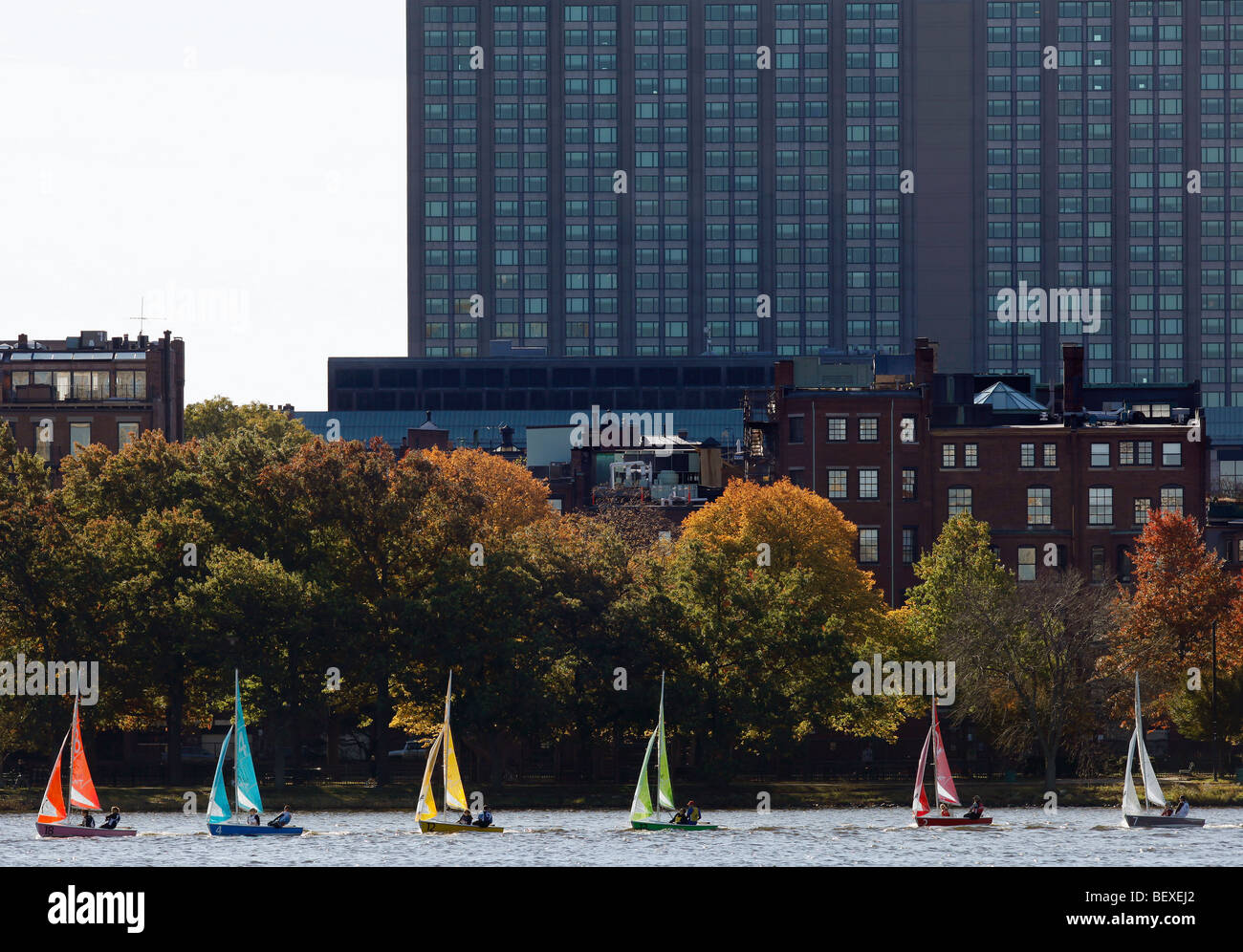 Inter Stiftskirche Segelboot Race, Charles River, Boston, Massachusetts Stockfoto