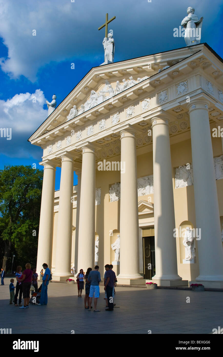 KATEDROS Aikste Platz in Mitteleuropa Vilnius Litauen Stockfoto