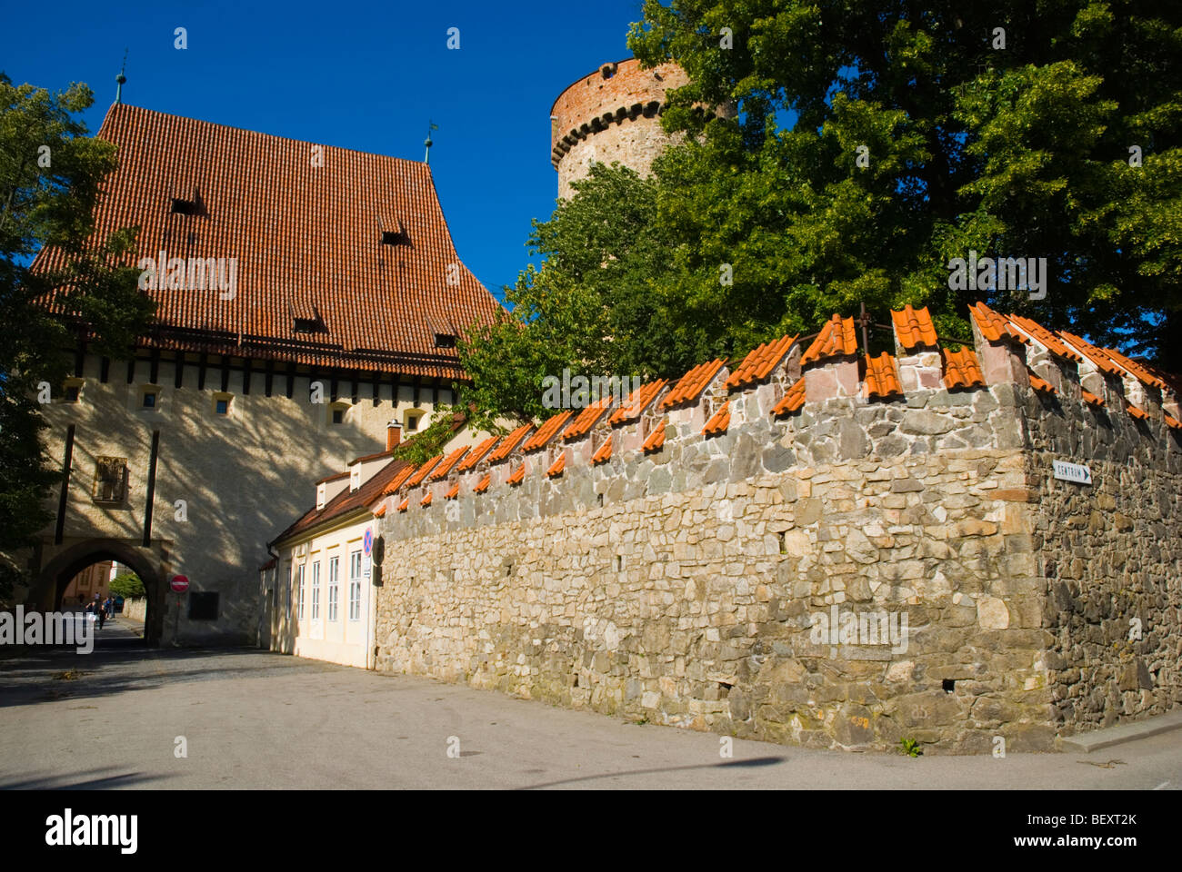 Bechynska Tor führt zum Altstadt-Viertel von Tabor-Tschechien-Europa Stockfoto