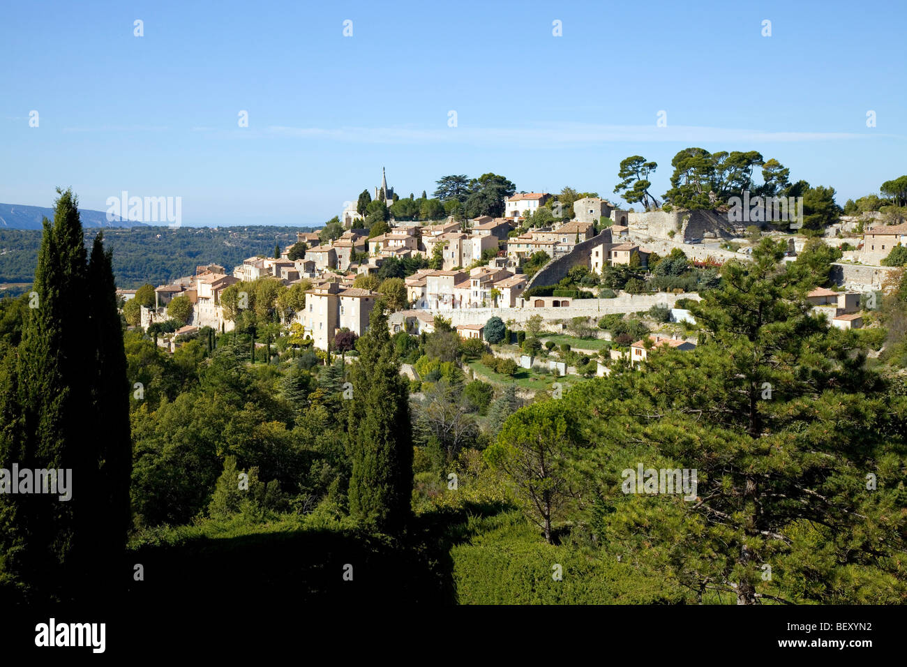 Das Dorf Bonnieux. Provence Frankreich. Stockfoto