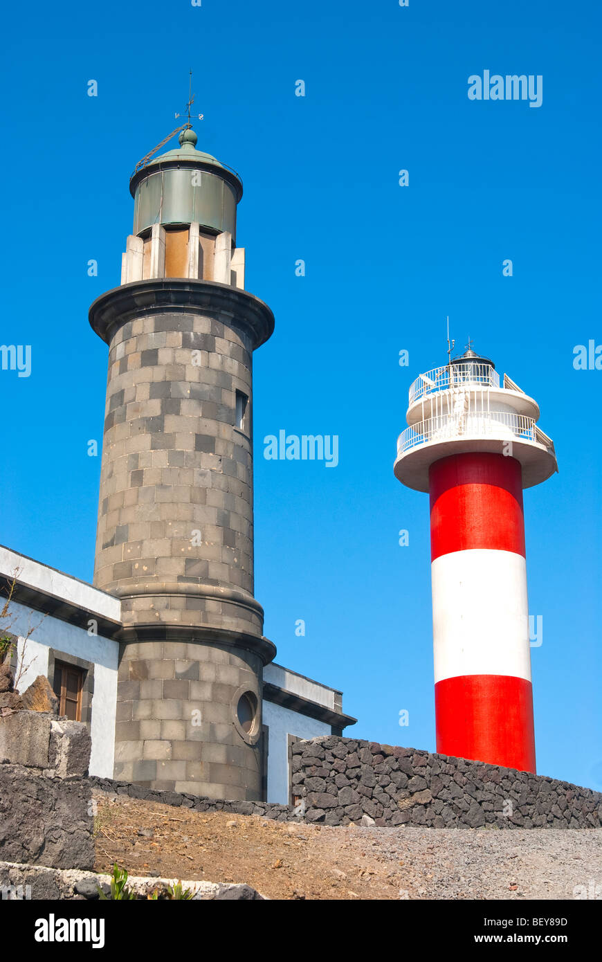 Leuchtturm (Faro) in der südlichen Spitze der Insel La Palma Stockfoto