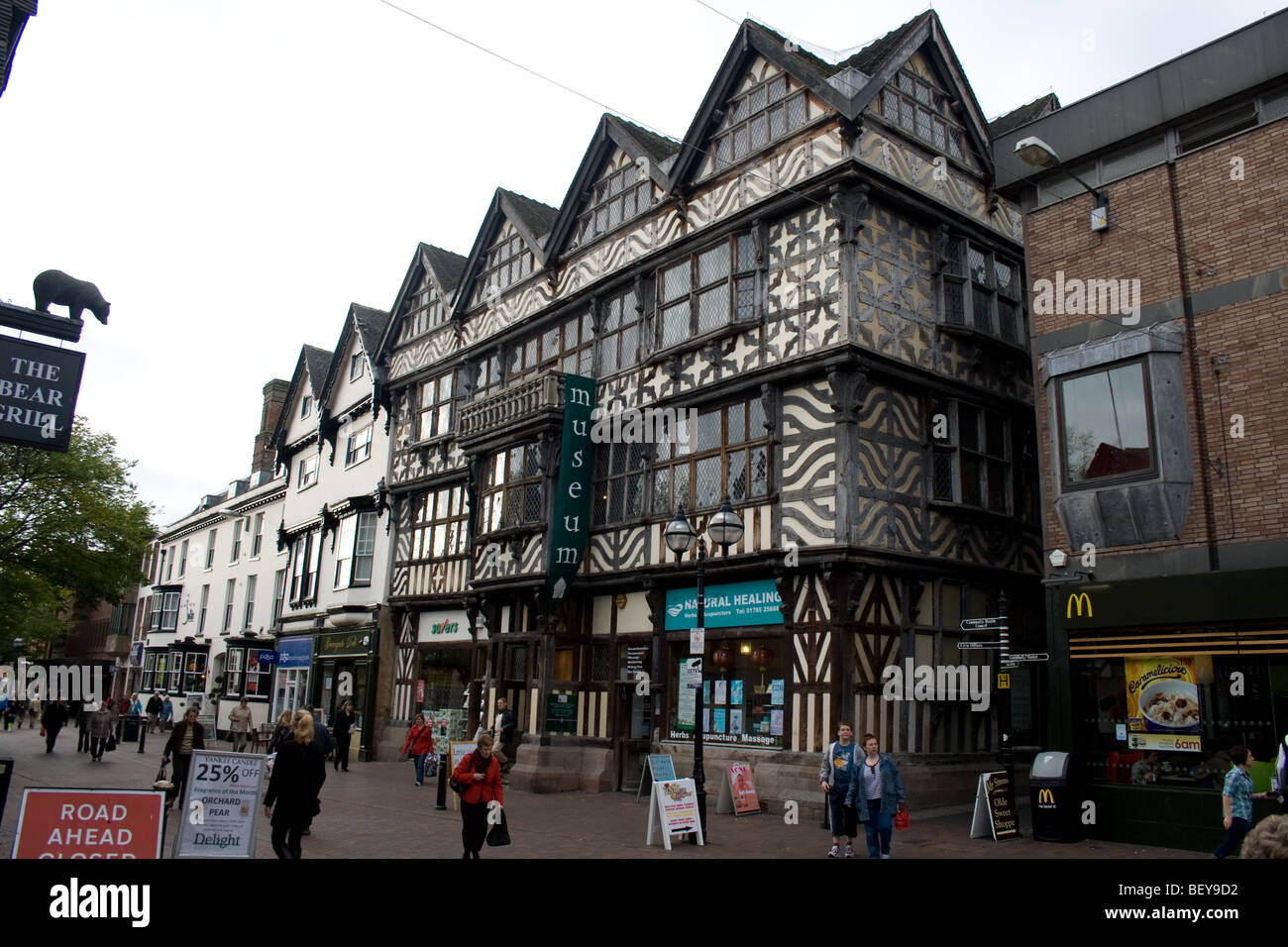 Alte hohe Haus, Stafford, erbaut 1595 Stockfoto