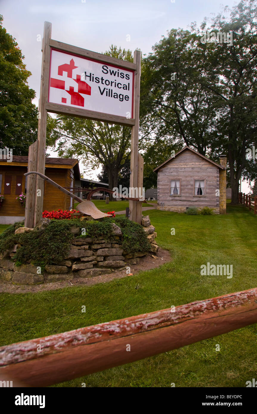 Schweizer historisches Dorf in New Glarus-Wisconsin Stockfoto