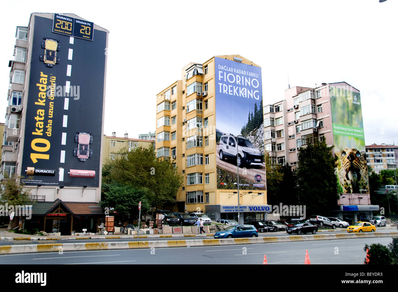 Istanbul Türkei Zeichen Billboard Banner Stockfoto