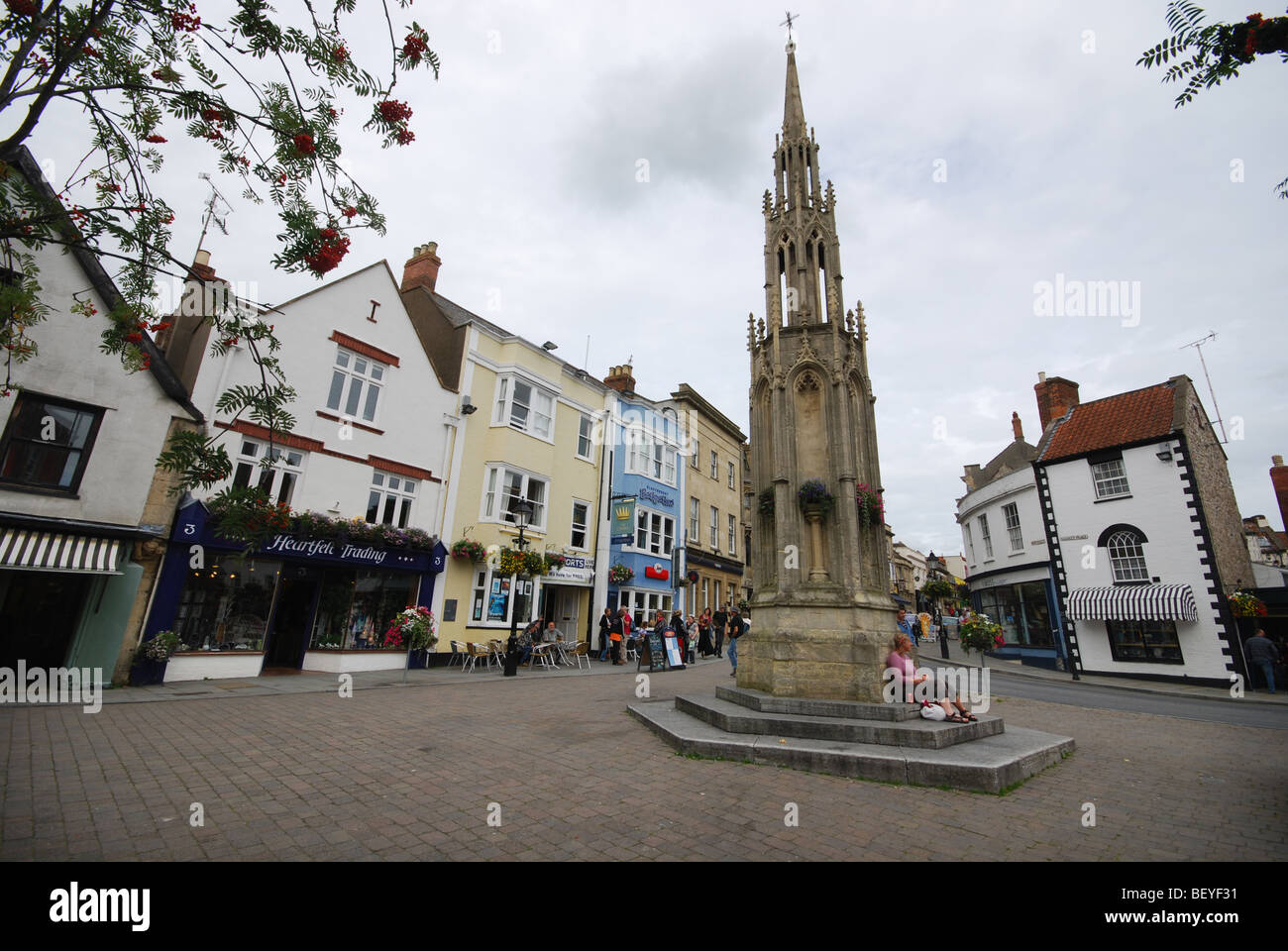 Marktplatz Glastonbury Somerset England Stockfoto