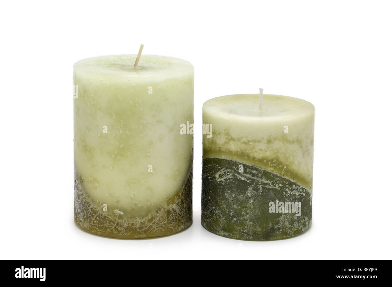 Duftende Kerzen - Duft von grünem Tee Stockfoto